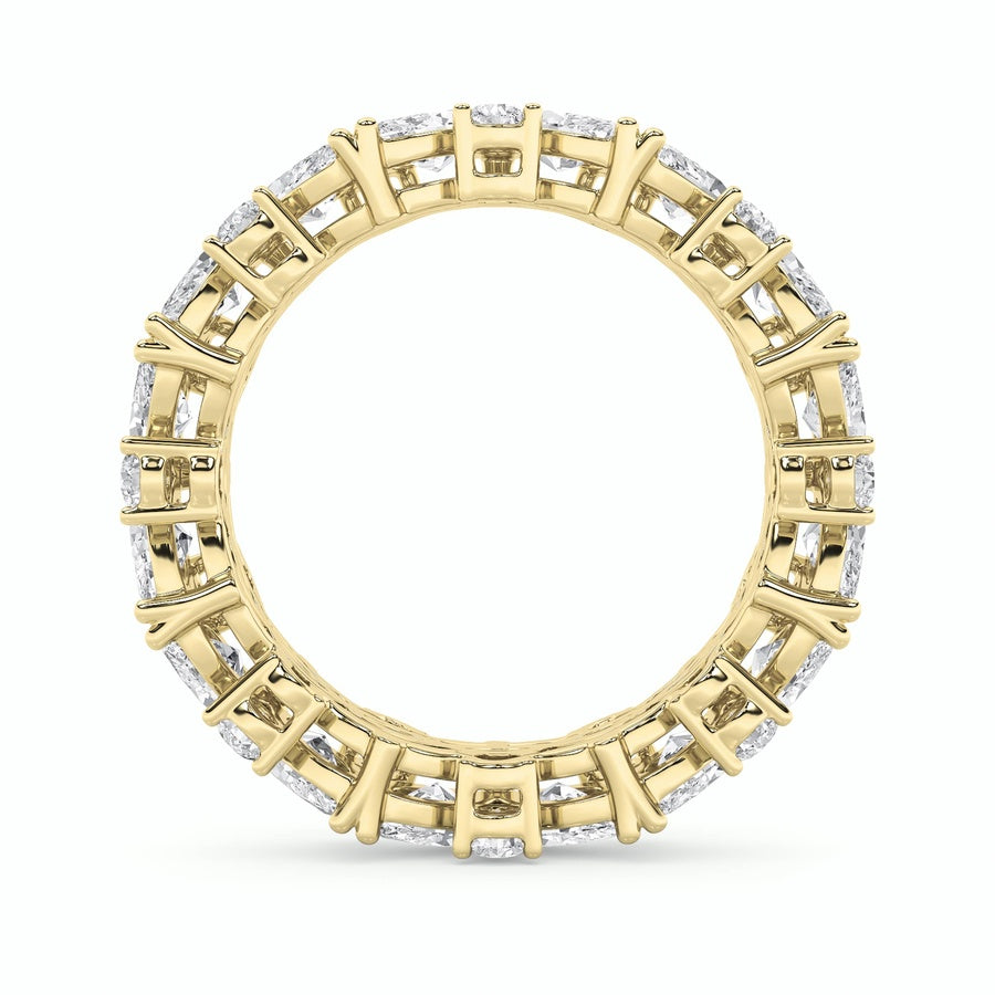 3CTW Marquise Shaped Lab Grown Diamond (F/VVS) Eternity Band Ring in 14K Gold