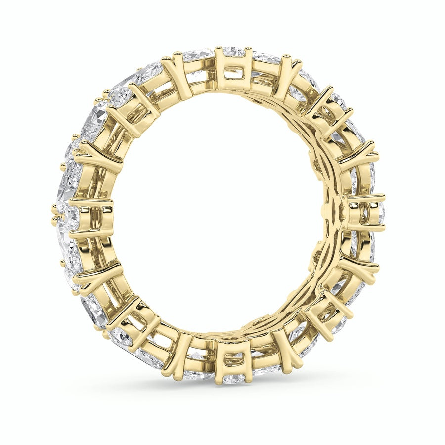 3CTW Marquise Shaped Lab Grown Diamond (F/VVS) Eternity Band Ring in 14K Gold