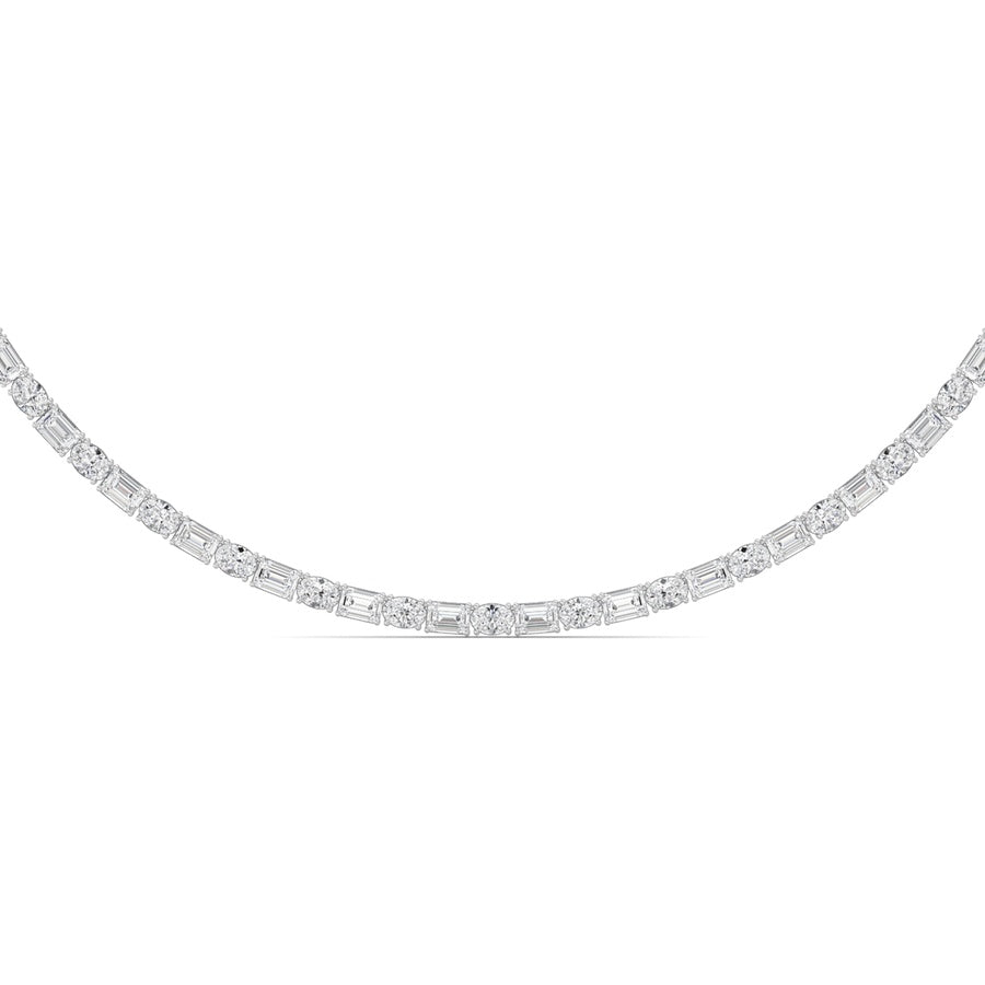 25CTW Emerald Lab Grown Diamond (F/VS ) Necklace in 14K Gold