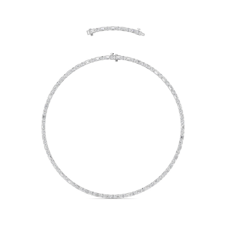 25CTW Emerald Lab Grown Diamond (F/VS ) Necklace in 14K Gold
