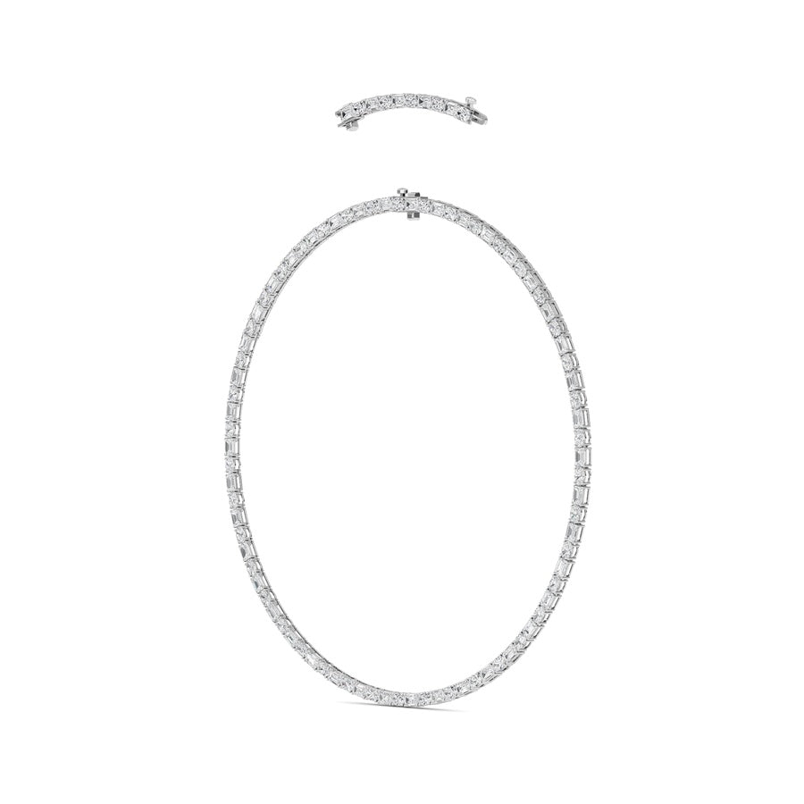 25CTW Emerald Lab Grown Diamond (F/VS ) Necklace in 14K Gold