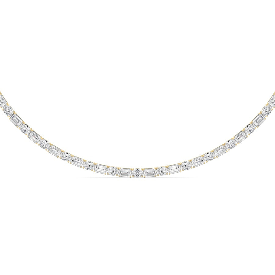 25CTW Emerald Lab Grown Diamond (F/VS ) Necklace in 14K Gold