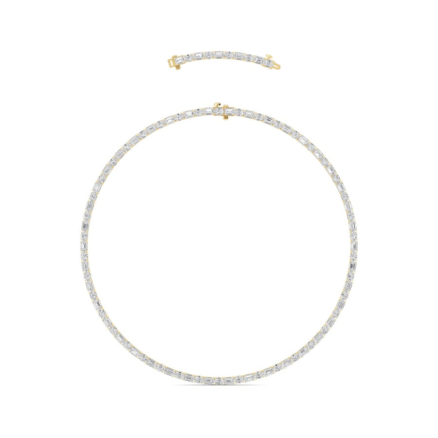 25CTW Emerald Lab Grown Diamond (F/VS ) Necklace in 14K Gold