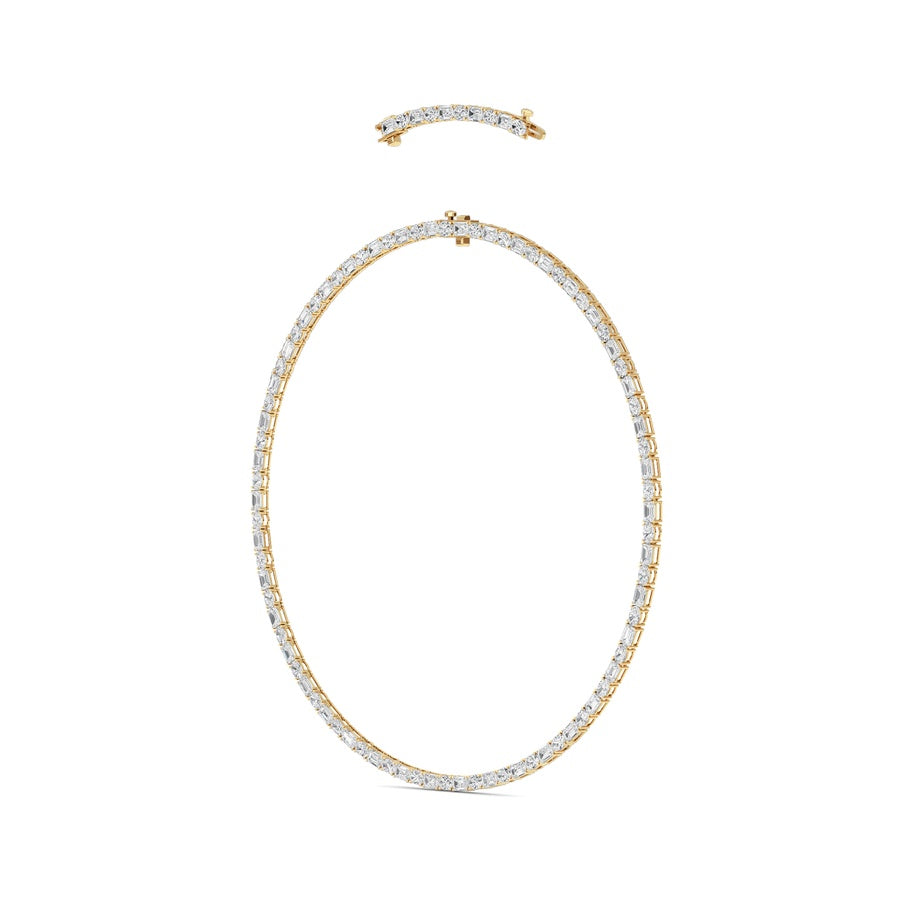 25CTW Emerald Lab Grown Diamond (F/VS ) Necklace in 14K Gold